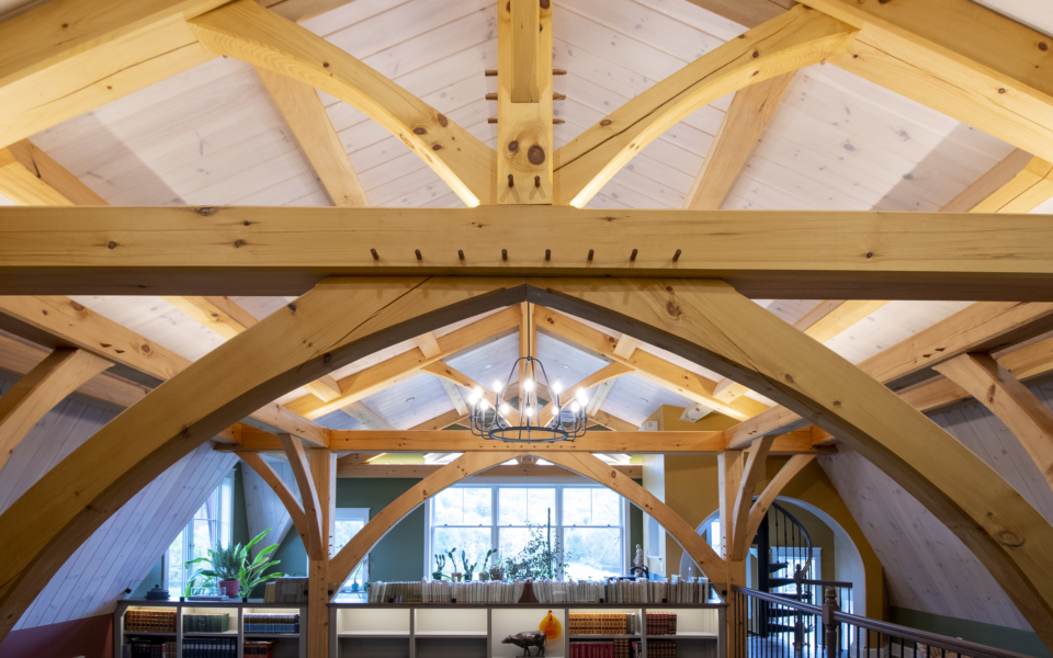 timber frame arch brace post and beam dream home